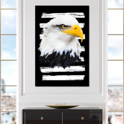 Regal Eagle Brushstroke Freedom - NicheCanvas