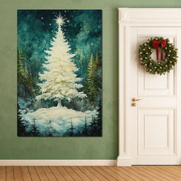 Enchanted Christmas Tree Radiance - NicheCanvas