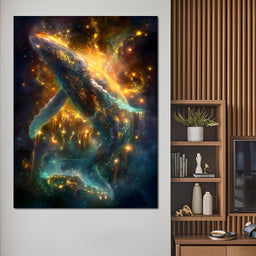 Galactic Whale of Starlight - NicheCanvas