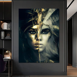 Golden Pharaoh Dual Face Elegy - NicheCanvas