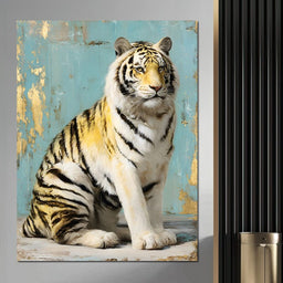Regal Tiger Portrait Elegance - NicheCanvas