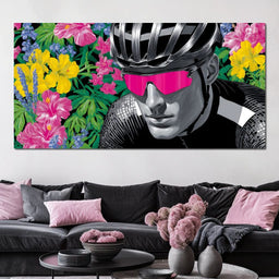Floral Cyclist Momentum Ride - NicheCanvas