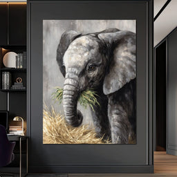 Gentle Giant Elephant Portrait - NicheCanvas