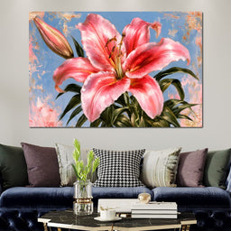 Soft Petals Under A Pale Summer Sky - NicheCanvas