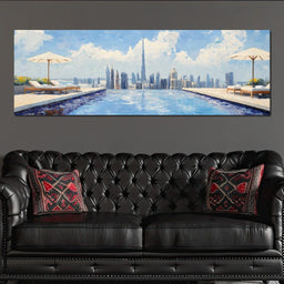 Cityscape Oasis Panorama - NicheCanvas