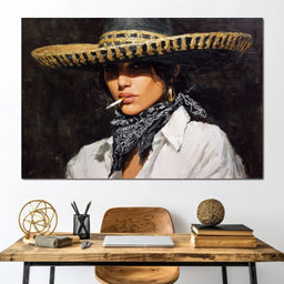 Smoky Bandit Hat Portrait - NicheCanvas