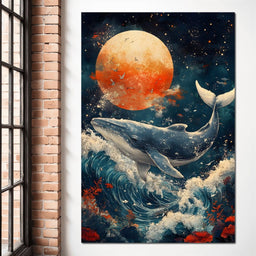 Oceanic Moonlit Majesty - NicheCanvas