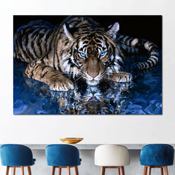 Silent Tiger of the Deep Water - NicheCanvas