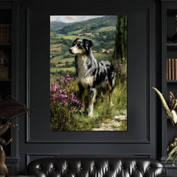 Australian Shepherd Meadow Sentinel - NicheCanvas