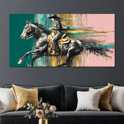 Golden Cowgirl Noir Star - NicheCanvas