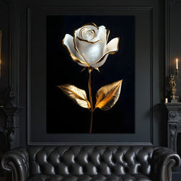 Golden Elegance Blossom - NicheCanvas