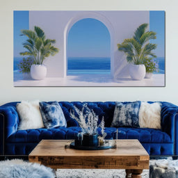 Mediterranean Tranquil Archway - NicheCanvas