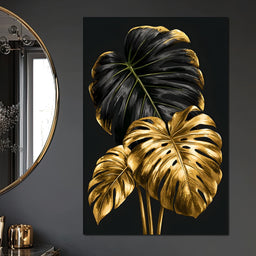 Gilded Foliage Dark Contrast - NicheCanvas