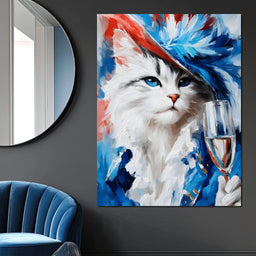 Majestic Feline Celebration - NicheCanvas