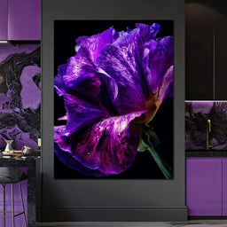 Violet Petal Radiance Macro - NicheCanvas