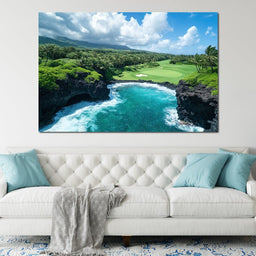 Ocean's Edge Golfer Dream - NicheCanvas