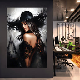 Noir Elegance Shadowscape - NicheCanvas