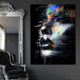 Prismatic Glitch Visage - NicheCanvas