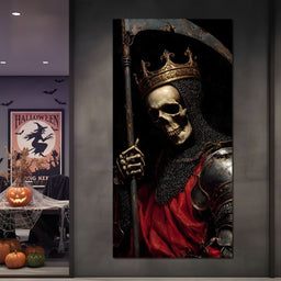 Gothic Reaper King Knight Skull - NicheCanvas