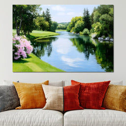 Whispering Meadows Reflection - NicheCanvas