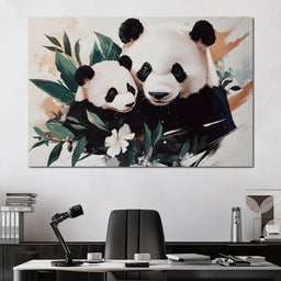 Panda Blissful Embrace - NicheCanvas