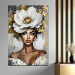 Golden Petals Elegance Enigma - NicheCanvas