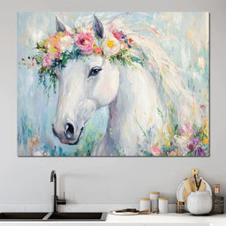 Majestic Equine Blossoms - NicheCanvas