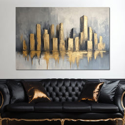 Golden Skyline - NicheCanvas