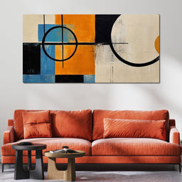 Geometric Orbit Mid Century Clash - NicheCanvas