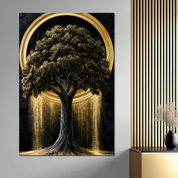 Gilded Roots of Eternal Radiance - NicheCanvas