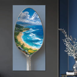 Coastal Paradise Reflected Spoon - NicheCanvas