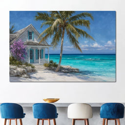 Palm Cottage Ocean Breeze View - NicheCanvas
