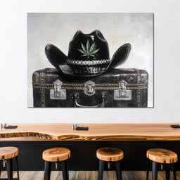 Cowboy Spirit on Vintage Case - NicheCanvas