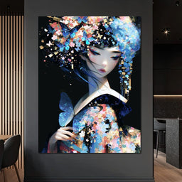 Flash Light Chaos Geisha - NicheCanvas