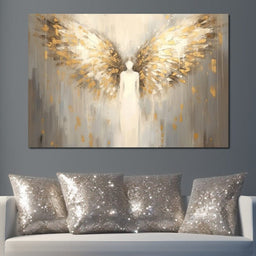 Heavenly Guardian Silhouette - NicheCanvas