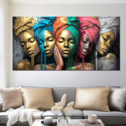 Golden Reverie Sisterhood - NicheCanvas
