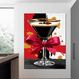 Espresso Martini Red Bow - NicheCanvas