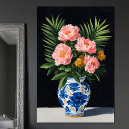 Blossoms In Porcelain Bliss - NicheCanvas