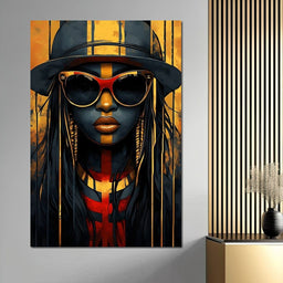 Golden Abstract Radiance - NicheCanvas