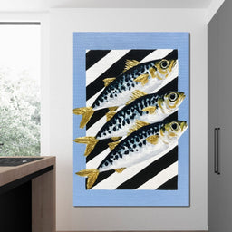 Golden Finned Trio of Tides - NicheCanvas