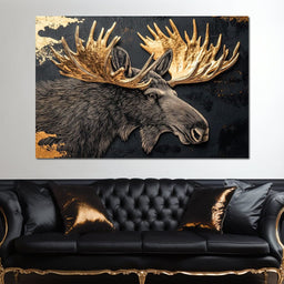 Golden Majesty Among Leaves - NicheCanvas