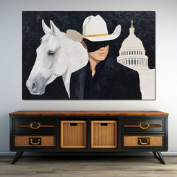 White Stetson Capitol Ranger - NicheCanvas