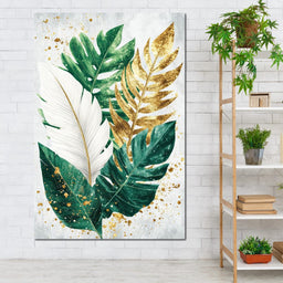 Golden Leaf Rhythm in Nature - NicheCanvas