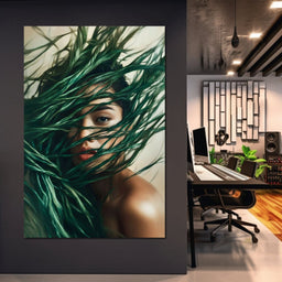 Emerald Enchantment Portrait - NicheCanvas