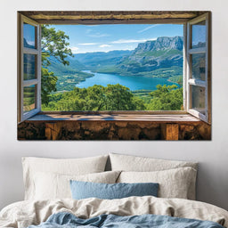 Window to Serene Vistas - NicheCanvas