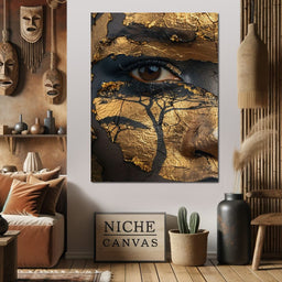 Golden Gaze Jungle - Sakeem Gibbs - NicheCanvas