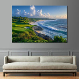Coastal Green Landscape - NicheCanvas