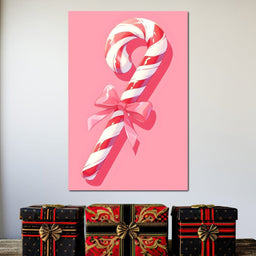 Sweet Holiday Candy Cane Delight - NicheCanvas
