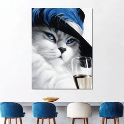 Glamour Feline Elegance - NicheCanvas