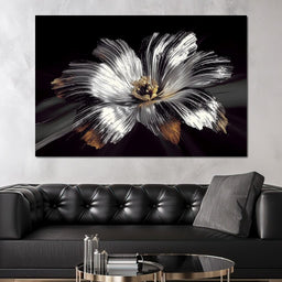 Silver Harvest Petals Radiance - NicheCanvas